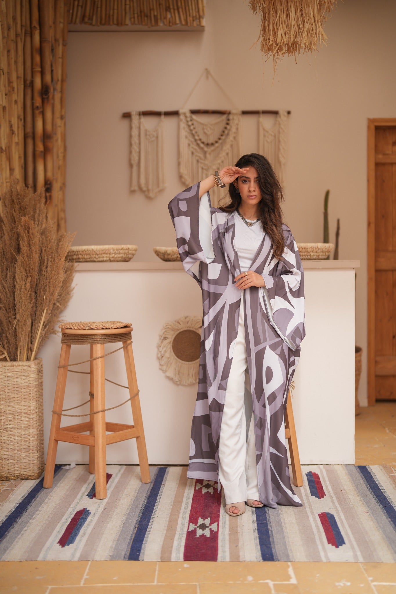 Mist Calligraphy Kaftan