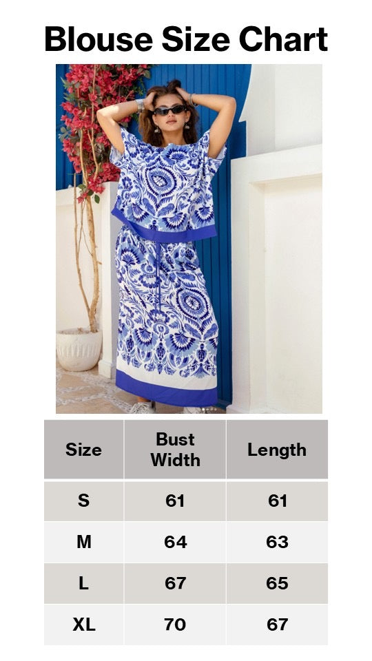 Azulejo Set (Skirt &Blouse)
