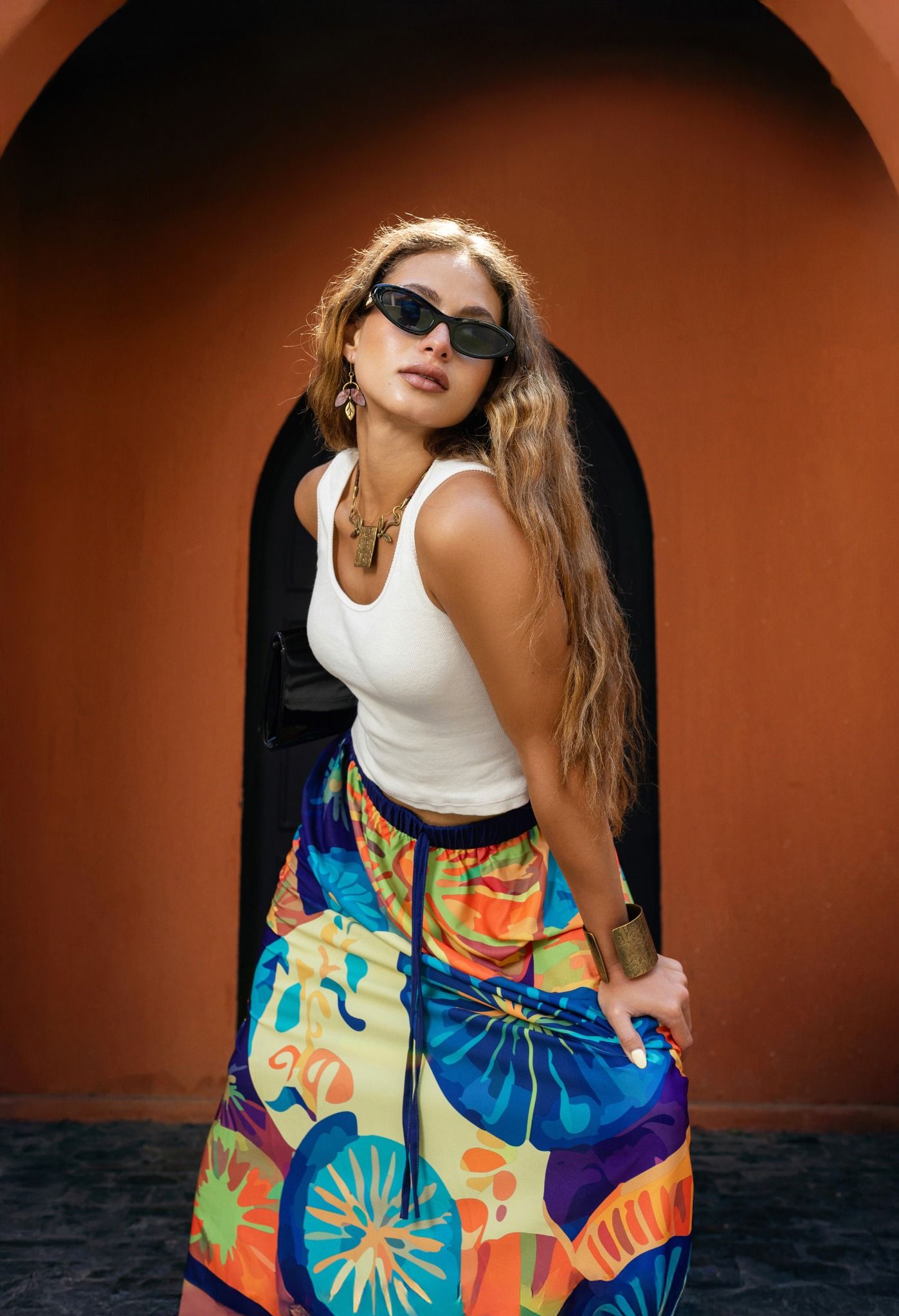 Aurora Skirt β Tropical Bloom