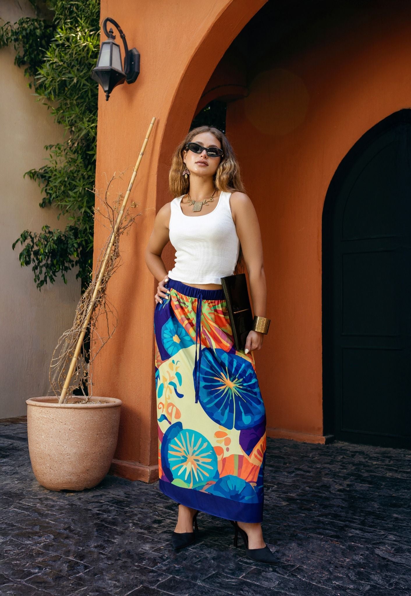 Aurora Skirt β Tropical Bloom