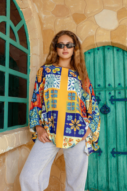 Mosaic Bloom Blouse