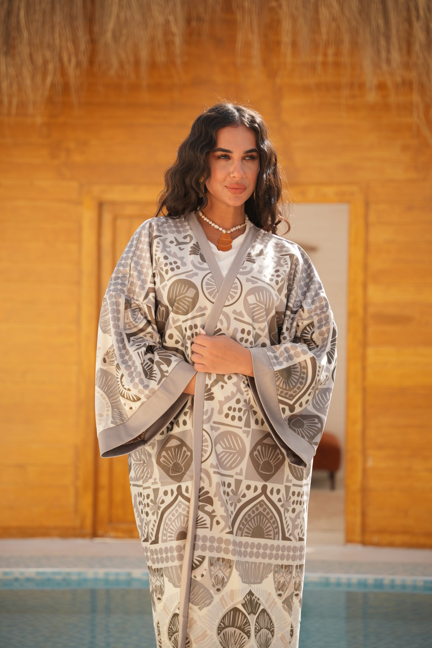 Geometric dunes kaftan