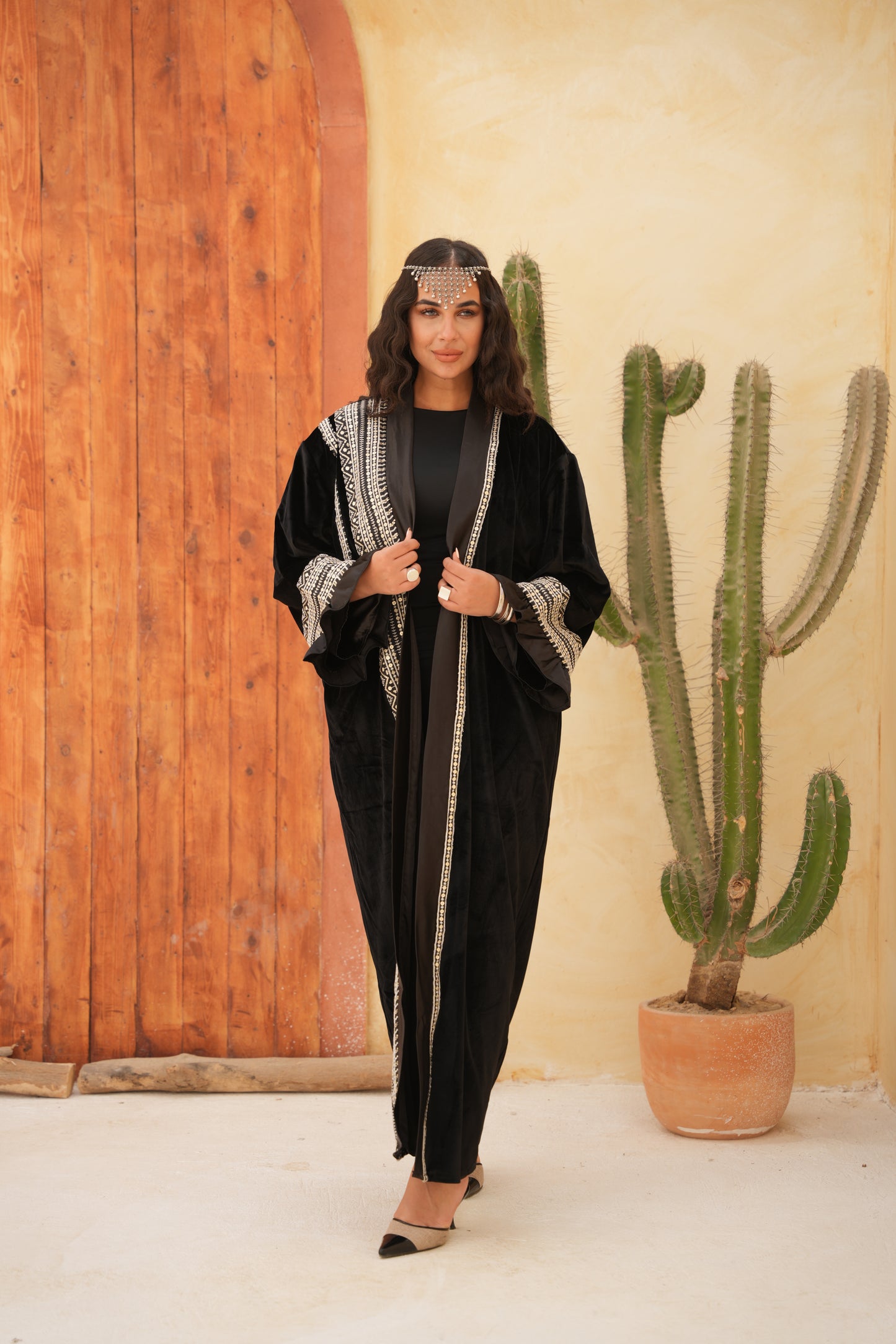 Embroidered Royal Velvet Kaftan