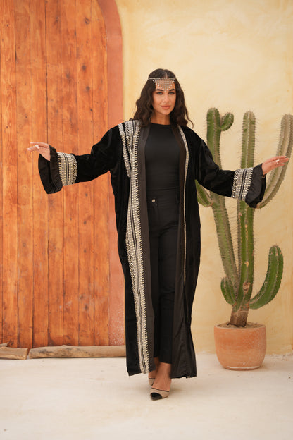 Embroidered Royal Velvet Kaftan