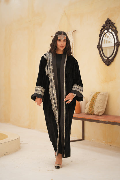 Embroidered Royal Velvet Kaftan