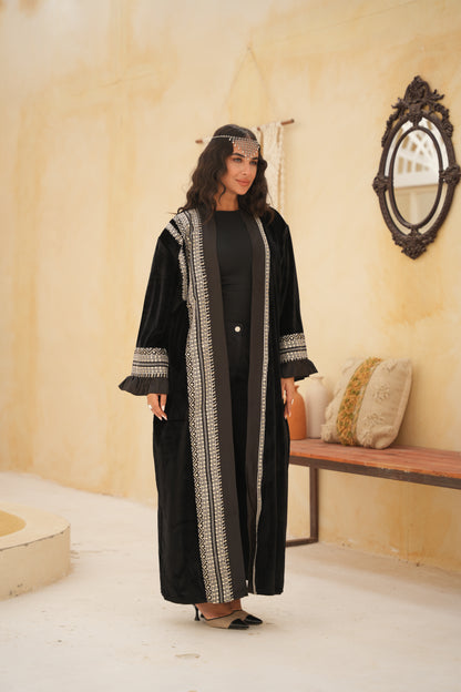 Embroidered Royal Velvet Kaftan