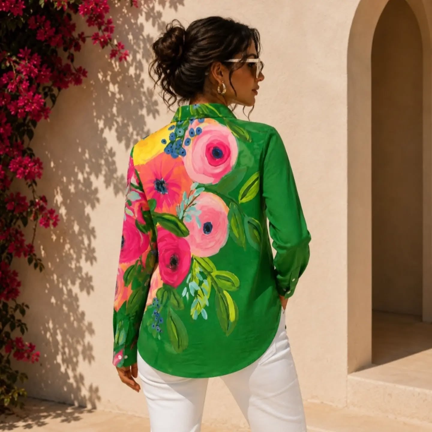 Green Floral Shirt