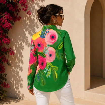 Green Floral Shirt